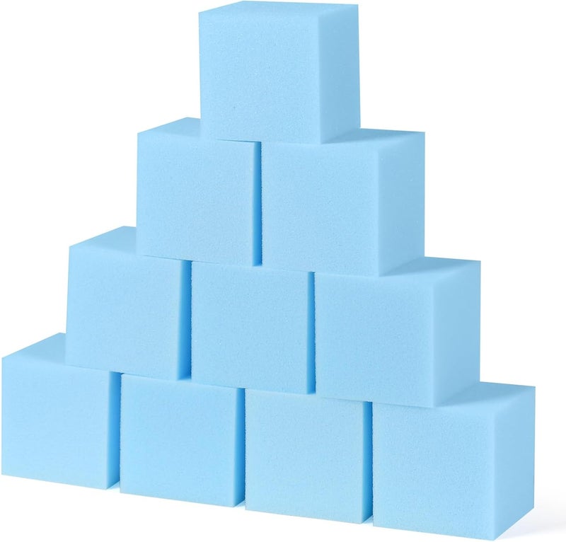 TRENDBOX Foam Cube, 100 PCS of 3.15 x 3.15 x 3.15 Inch Soft Blocks, Gymnastics, Rock Climbing, Trampoline and Other Sports Cushion Pads, Indoor Park Foam Pit Filler - Light Blue ... - Image 1